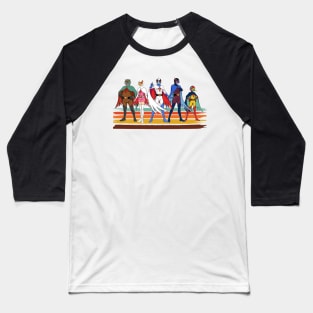Battle of the Planets vintage style brush Stripe Baseball T-Shirt